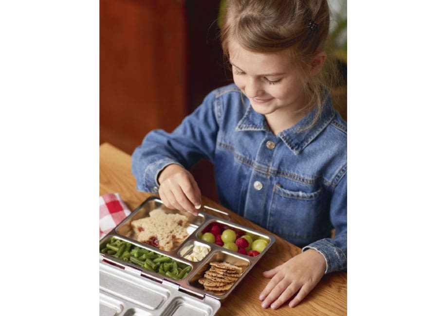 child eating lunch