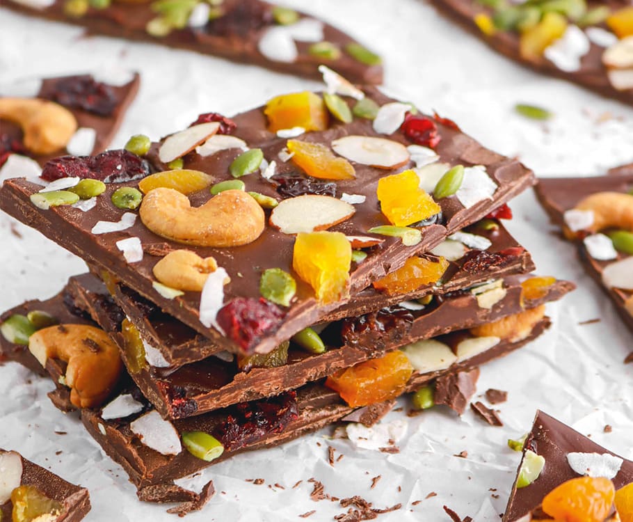 Chocolate Dried Fruit and Nut Bark