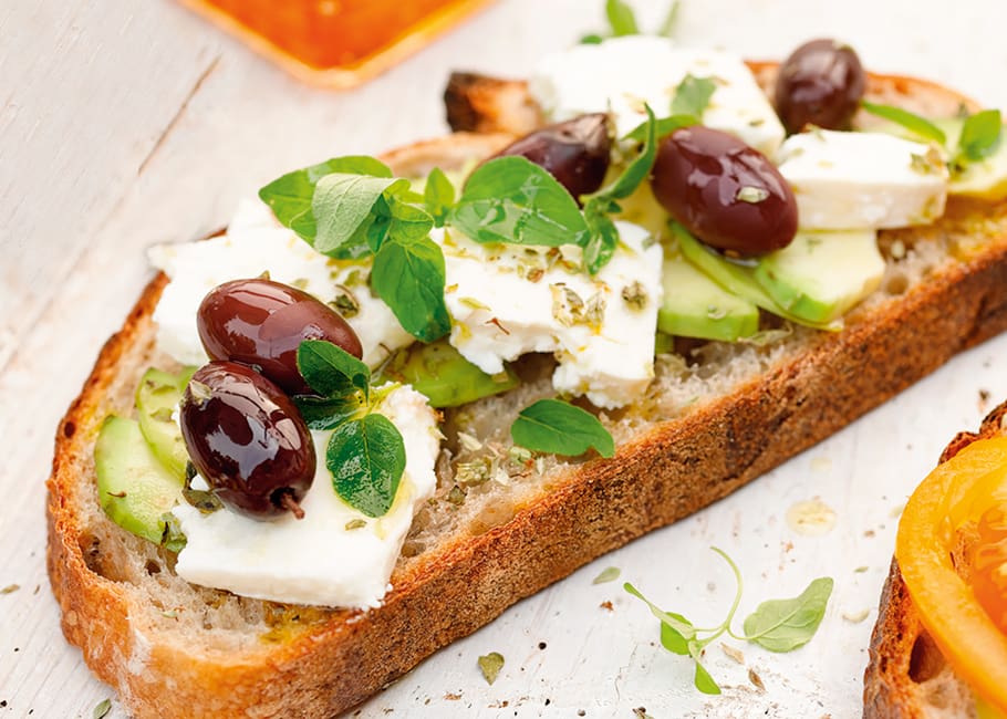 feta on bread