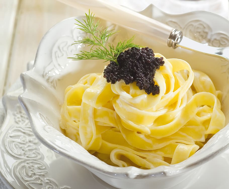 Fettuccine with Caviar