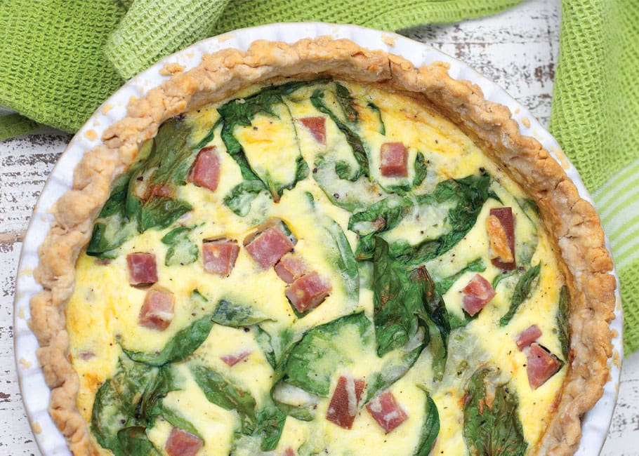 Recipe - Ham and Cheese Quiche with Spinach | Costco