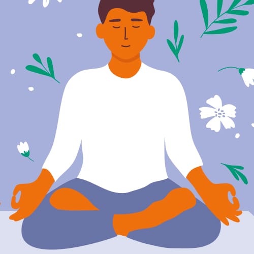 illustration of person doing a yoga pose