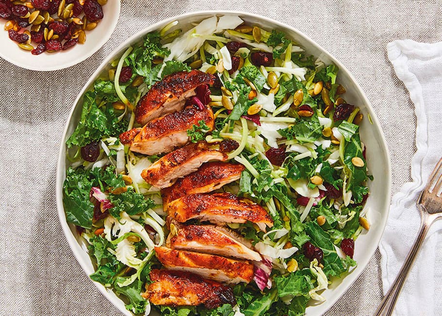 chicken and kale salad