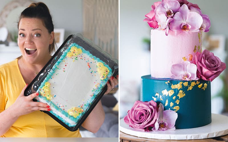 A couple in wedding attire / image of wedding ring