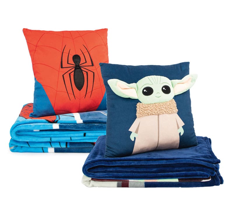 Kids’ Licensed Character Throw and Pillow Set