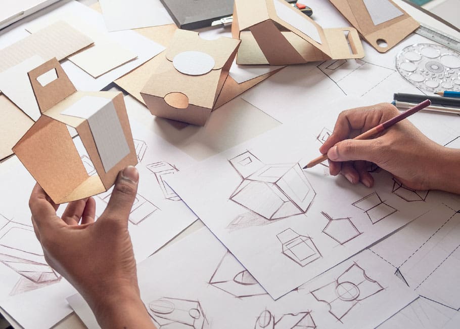 hand drawing illustrations of packaging
