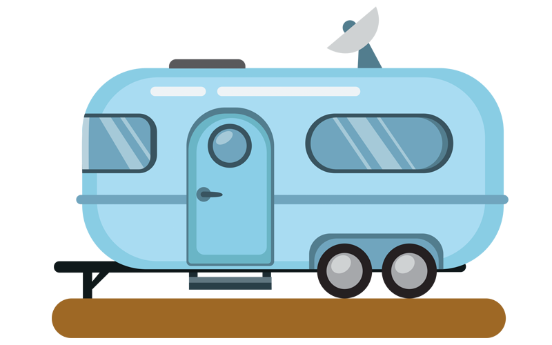 illustration of travel trailer