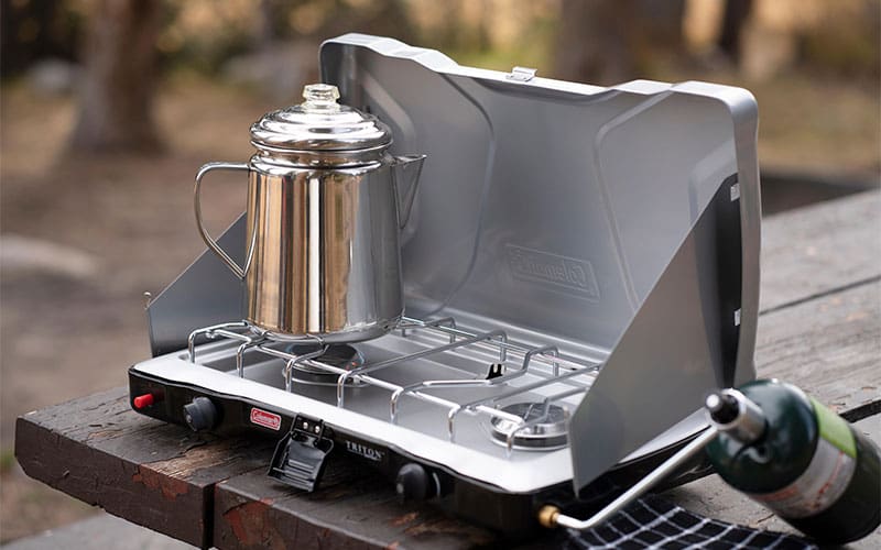 two-burner portable outdoor stove