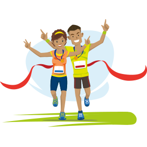 illustration of two runners