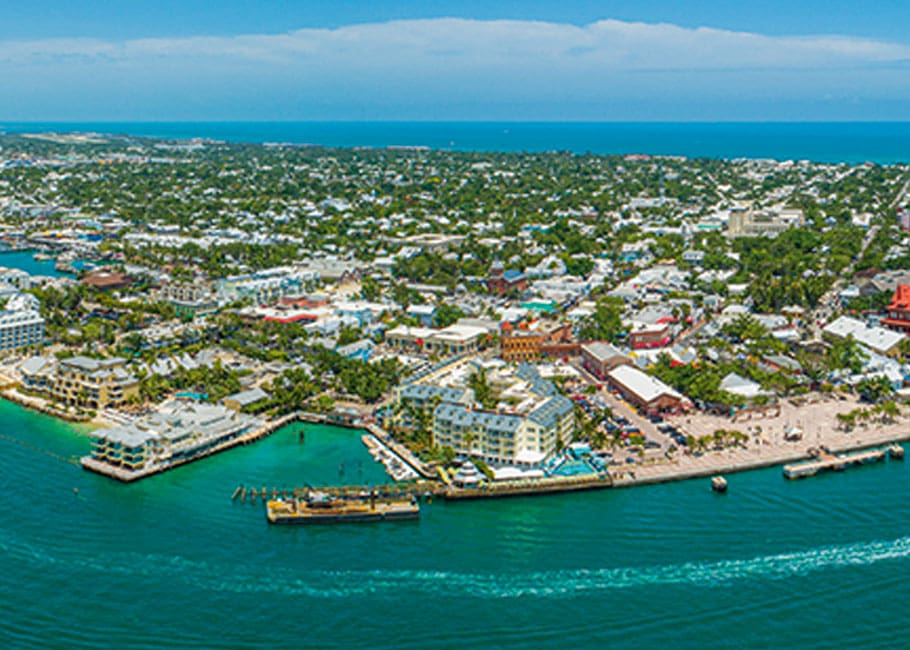 Aerial view of Key West, Florida