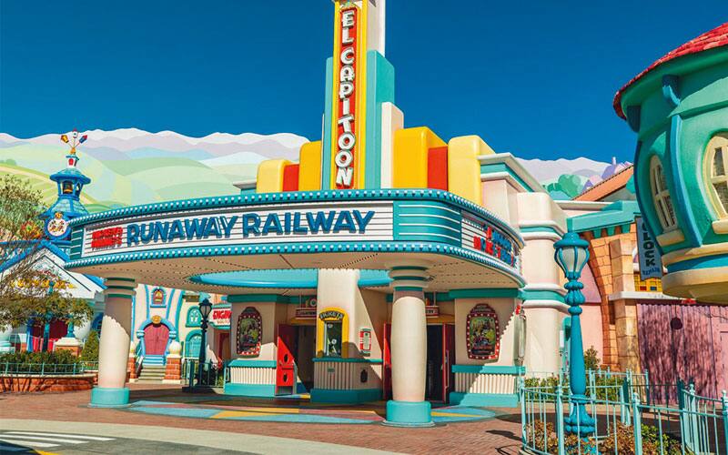 Mickey & Minnie’s Runaway Railway attraction in Mickey’s Toontown