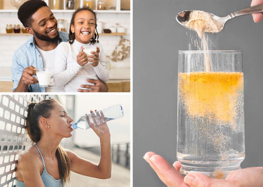 people drinking water