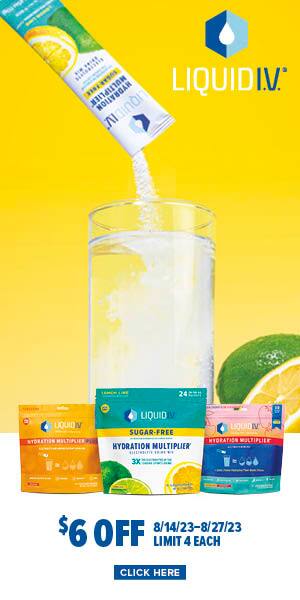 Liquid IV hydration multipliers. $6 off. 8/14/23-8/27/23 | Limit 4 each. Click here