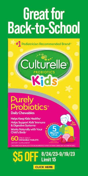 Great for back-to-school. Culturelle kids prebiotics. $5 off. 8/24/23-9/19/23 | Limit 15. Click here