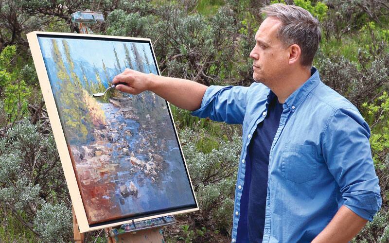 man painting outdoor