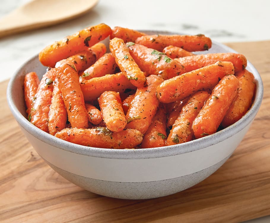 bowl of roasted carrots