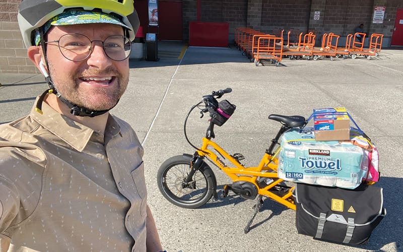 man with bike