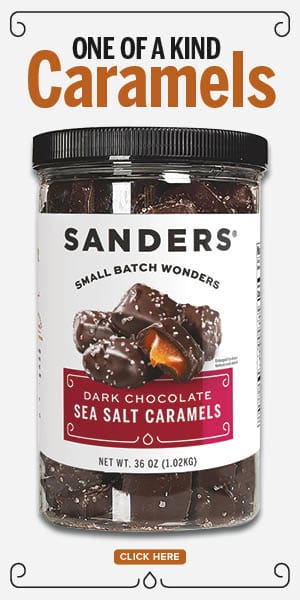 One of a kind caramels. Sanders caramels. Click here