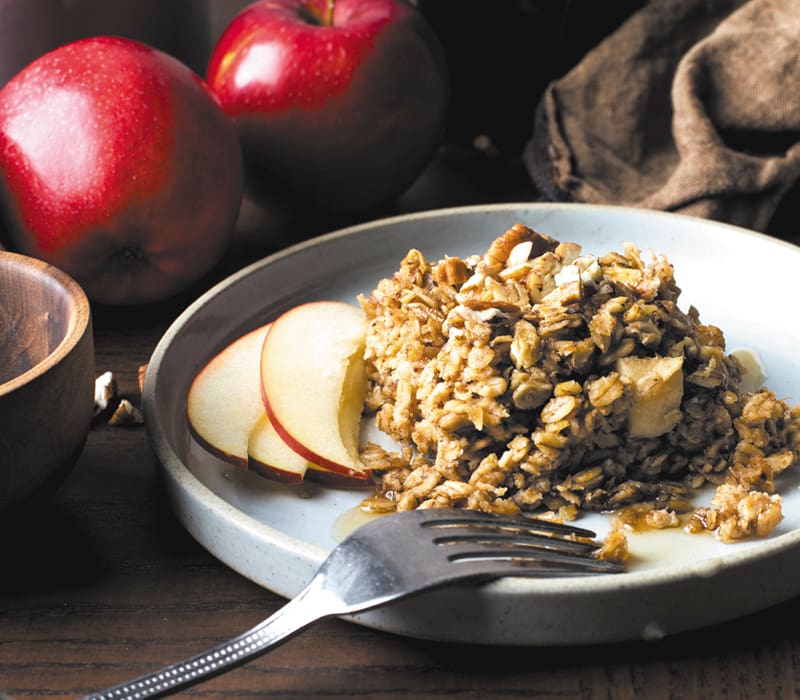 Baked Apple and Pecan Oatmeal