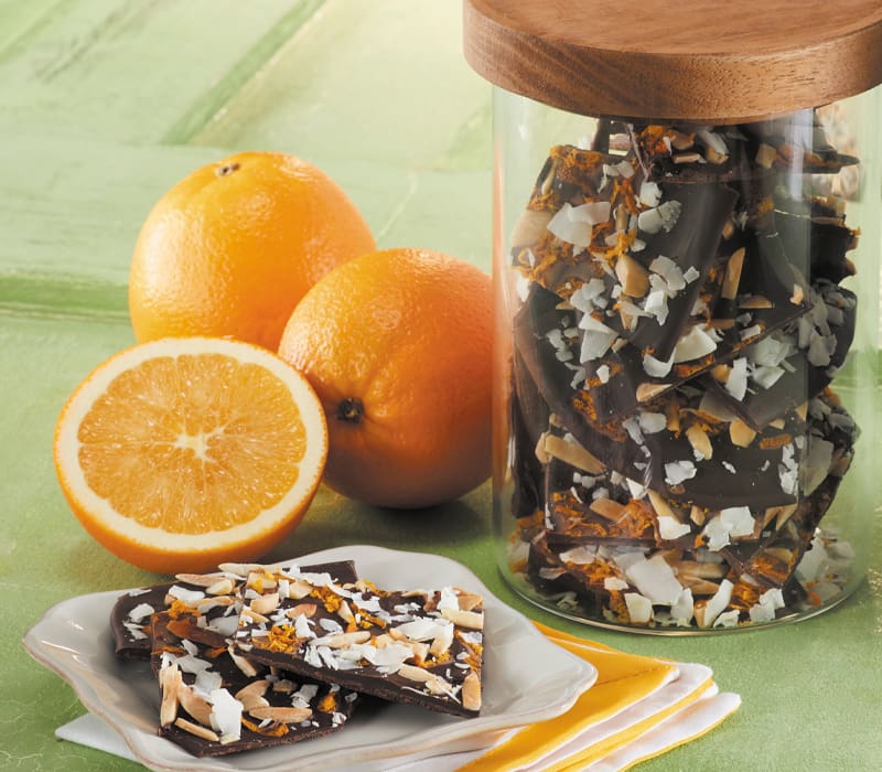 Navel Orange Chocolate Bark