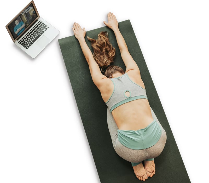 woman on yoga mat