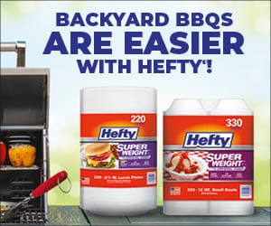 Backyard BBQs are easier with Hefty!