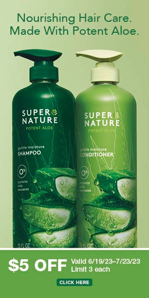 Nourishing hair care. Made with potent aloe. $5 off. Valid 6/1/23-7/23/23 | limit 3 each. Click here