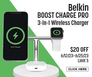 Belkin boost charge pro 3-in-1 wireless charger. $20 off. 6/12/23-6/25/23 | Limit 5. Click here