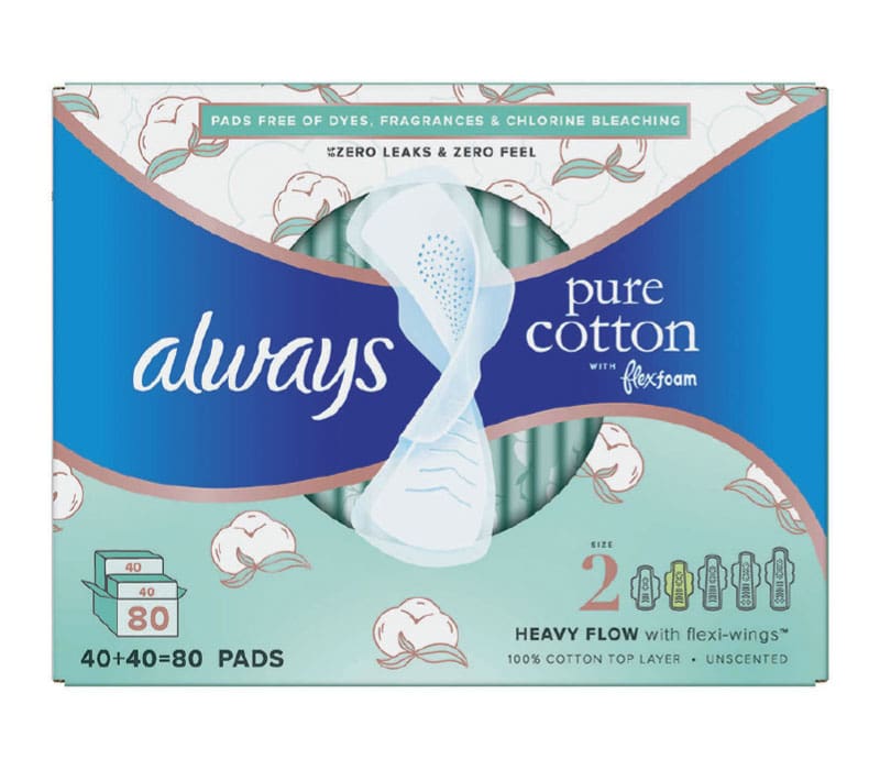 box of always pads