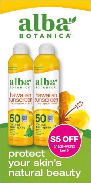 alba Botanical. Protect your skin's natural beauty. $5 OFF. 5/18/22 - 6/12/22. Limit 5.