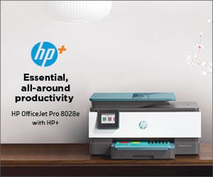 HP Essential all-round productivity. HP OfficeJet Pro 8028e with HP+.