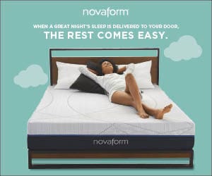 novaform. When a great nights sleep is delivered to your door. The Rest Comes Easy.