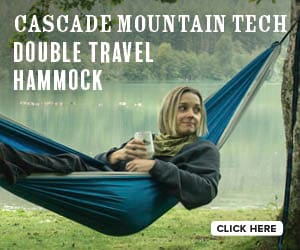 Cascade mountain tech double travel hammock. Click here