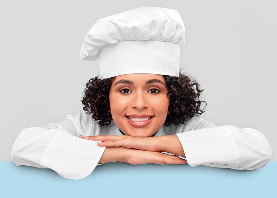 womam in chefs hat