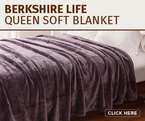 Berkshire Life queen soft blanket. Click here