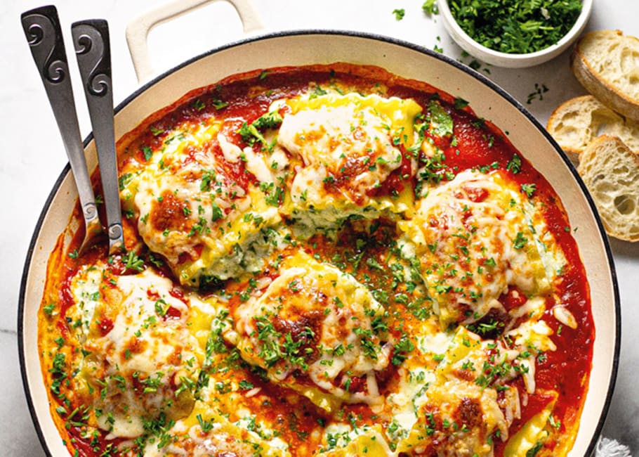 Spinach Lasagna Roll Ups