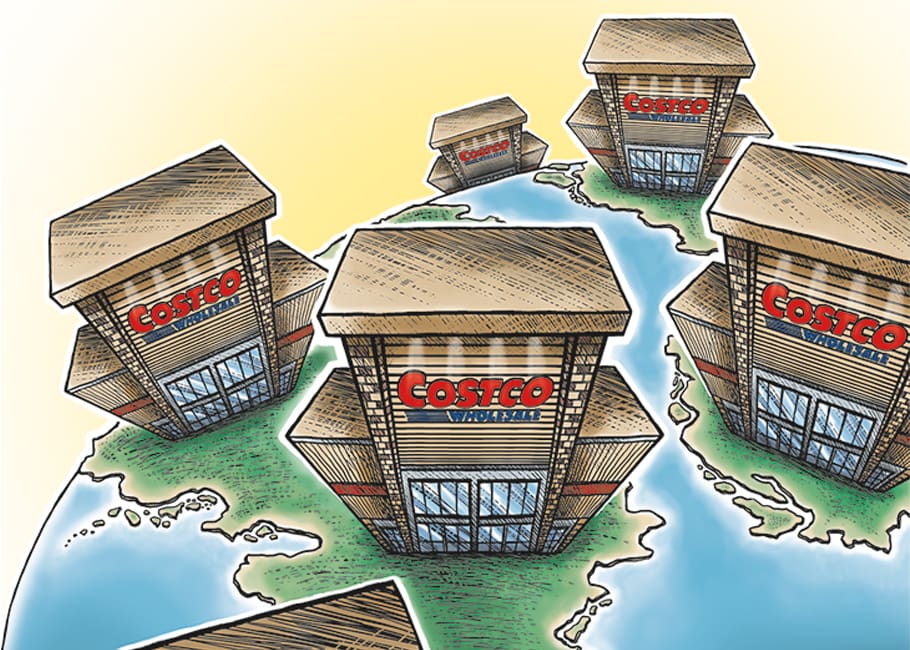 illustration of Costco wareshouses