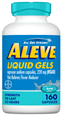Aleve liquid gels
