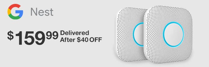 Google Nest Protect Smoke Alarm and Carbon Monoxide Detector, 2-pack