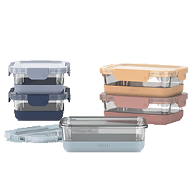 Ello 10-Piece Glass Meal Prep Container Set