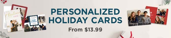 Personalized holiday cards from $13.99