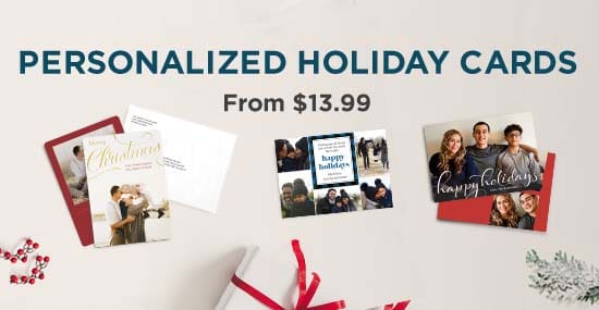 Personalized holiday cards from $13.99