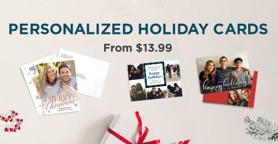 Personalized holiday cards from $13.99