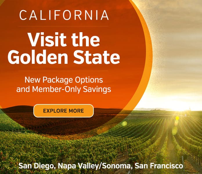 California visit the golden state. New package options and member-only savings. Explore more.