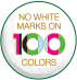 No white marks on 100 colors