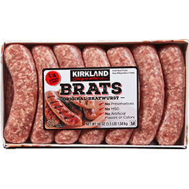 Kirkland Signature Original Bratwurst, 14-Count, 3.5 lbs