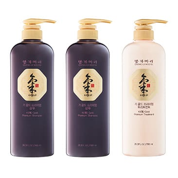 Daeng Gi Meo Ri Ki Gold Premium Shampoo and Treatment Set, 3-Pack