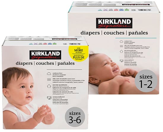 Kirkland Signature Diapers, Sizes 1-6