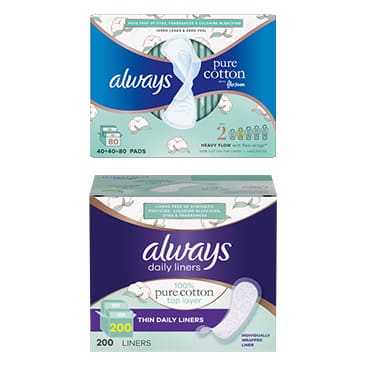 always Pure Cotton FlexFoam Pads AND/OR Cotton Liners