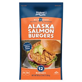 Trident Seafoods Wild Caught Alaska Salmon Burgers